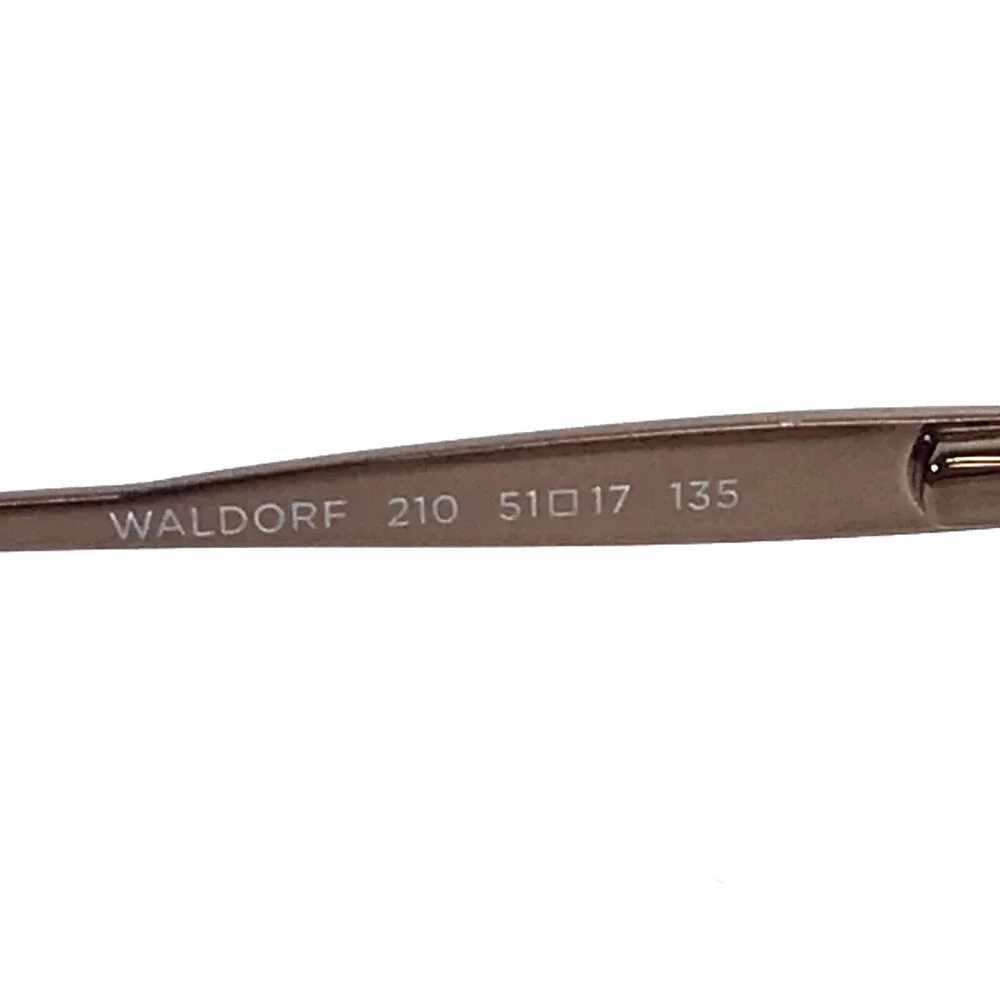 Marchon NYC Eyeglasses Frames WALDORF 210 Satin Brown Purple Half Rim 51-17-135